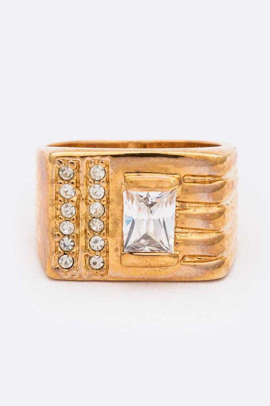 Crystal Square Fashion Ring