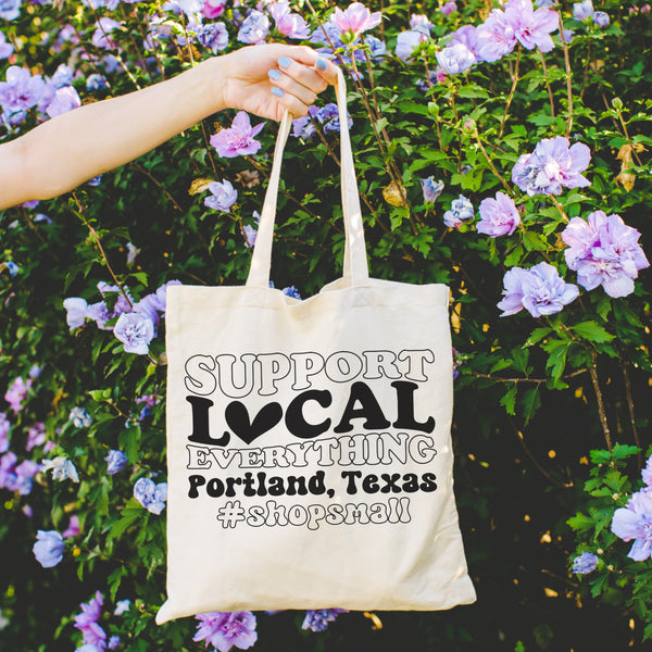 Shop Small Portland Tx tote or tee
