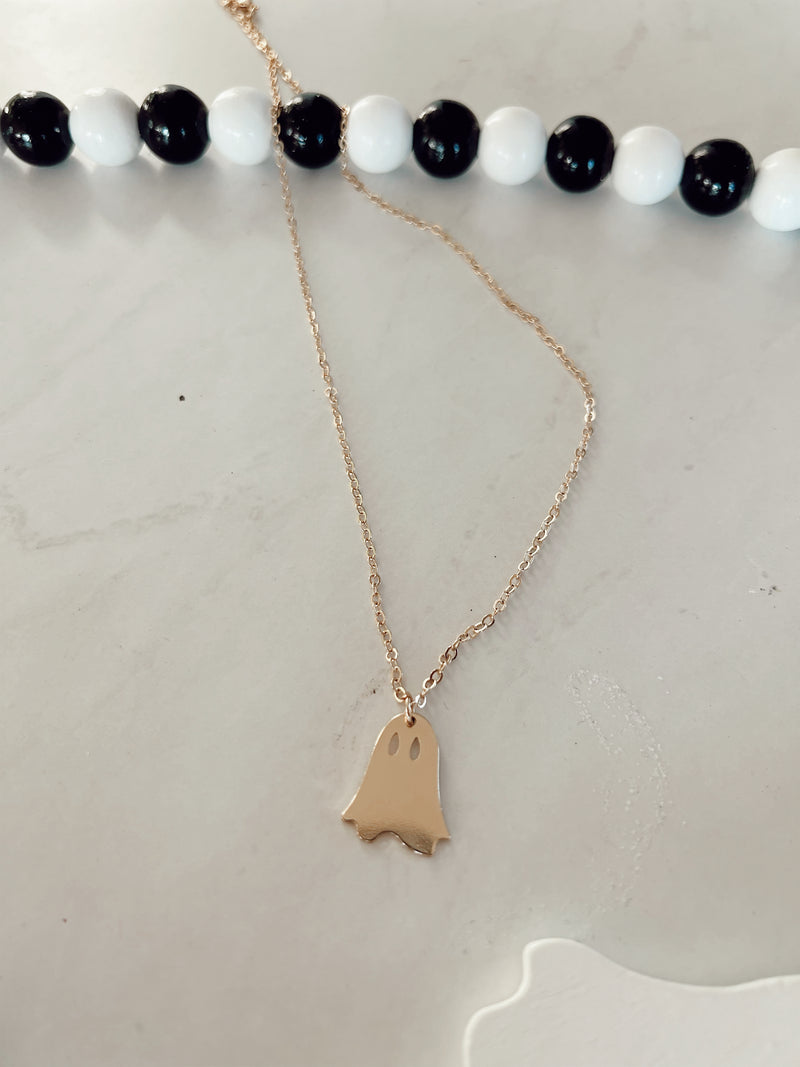 Dainty Gold Ghost necklace