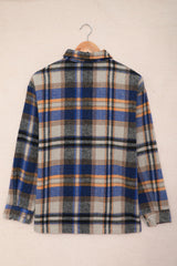 Flannel Button Up Long Sleeve Pink Plaid Shacket