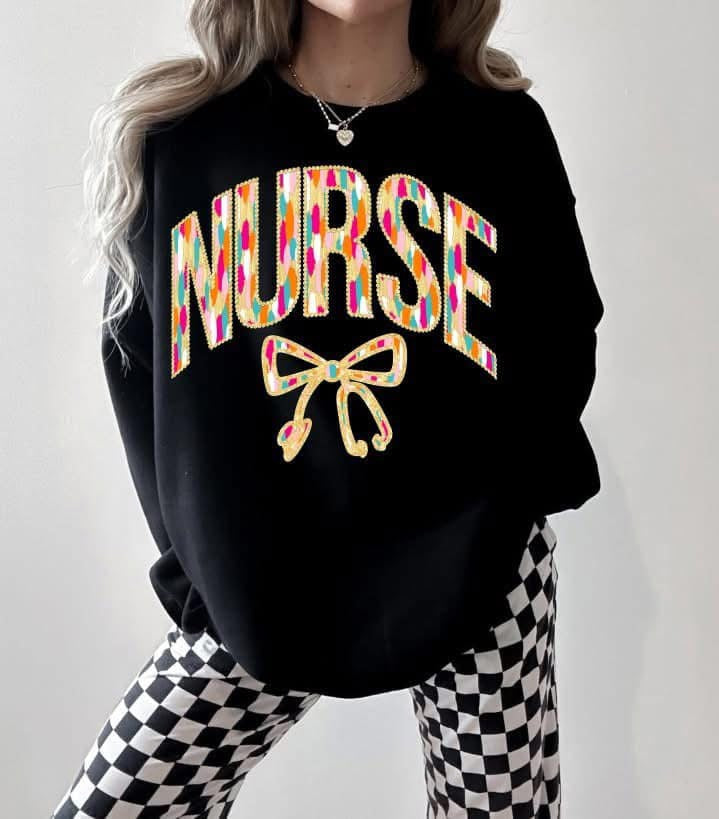 Vivid painted design (Mama, teacher or nurse) sweatshirt