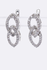 Linked CZ Hoop Earrings