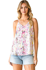 Multicolor Abstract Print Boho Spaghetti Strap Camisole