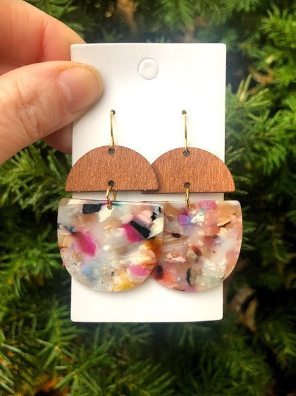 Multi-Color Acrylic and Wood Deco Drops