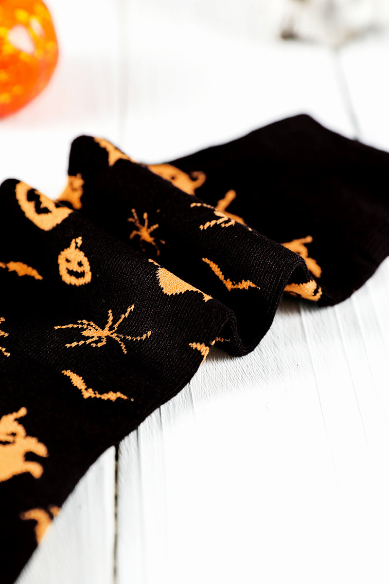 Black Spooky Season Funny Halloween Socks