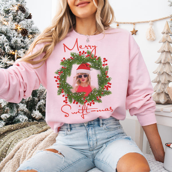 Merry Swiftmas Wreath sweatshirt or tee (adult or youth)