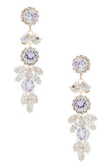 CZ Mix Crystal Iconic Chandelier Earrings