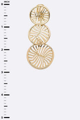 Cut Out Disk Drop Statement Clip On Earrings