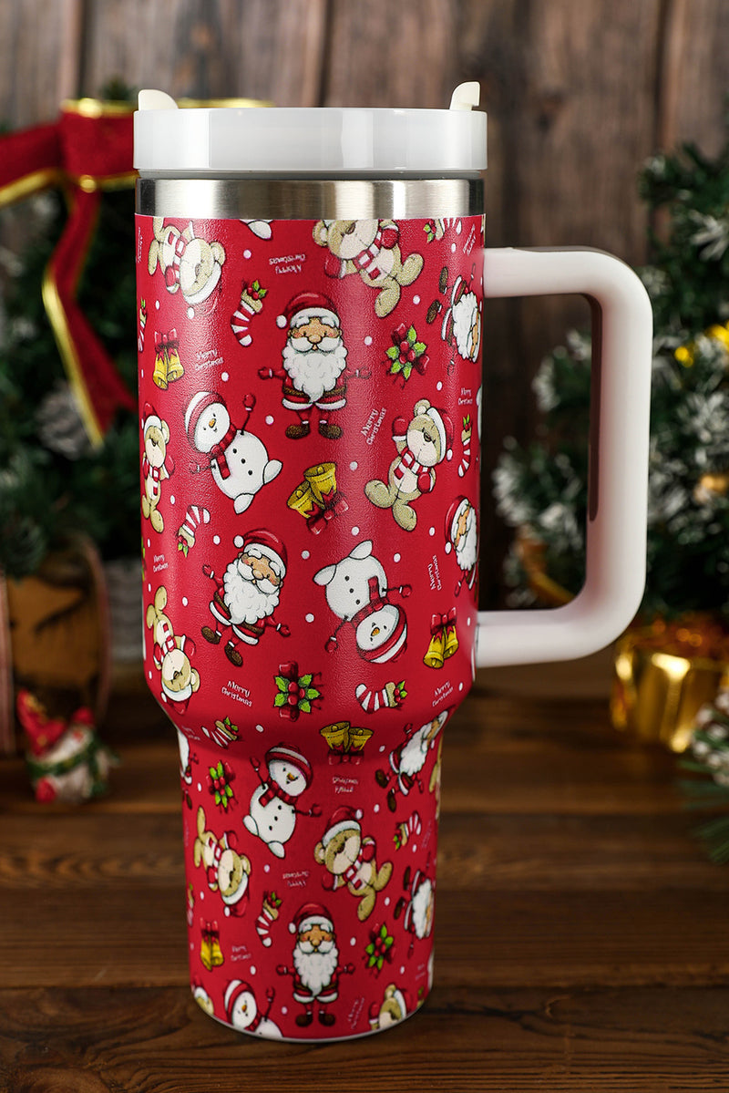 Blue Christmas Pattern Stainless Steel Tumbler