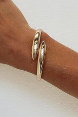 Gold Minimalist Open Bangle Bracelet