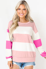 Light Pink Colorblock Drop Sleeve Top