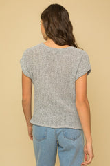 Short Sleeve Bottom Twist Top