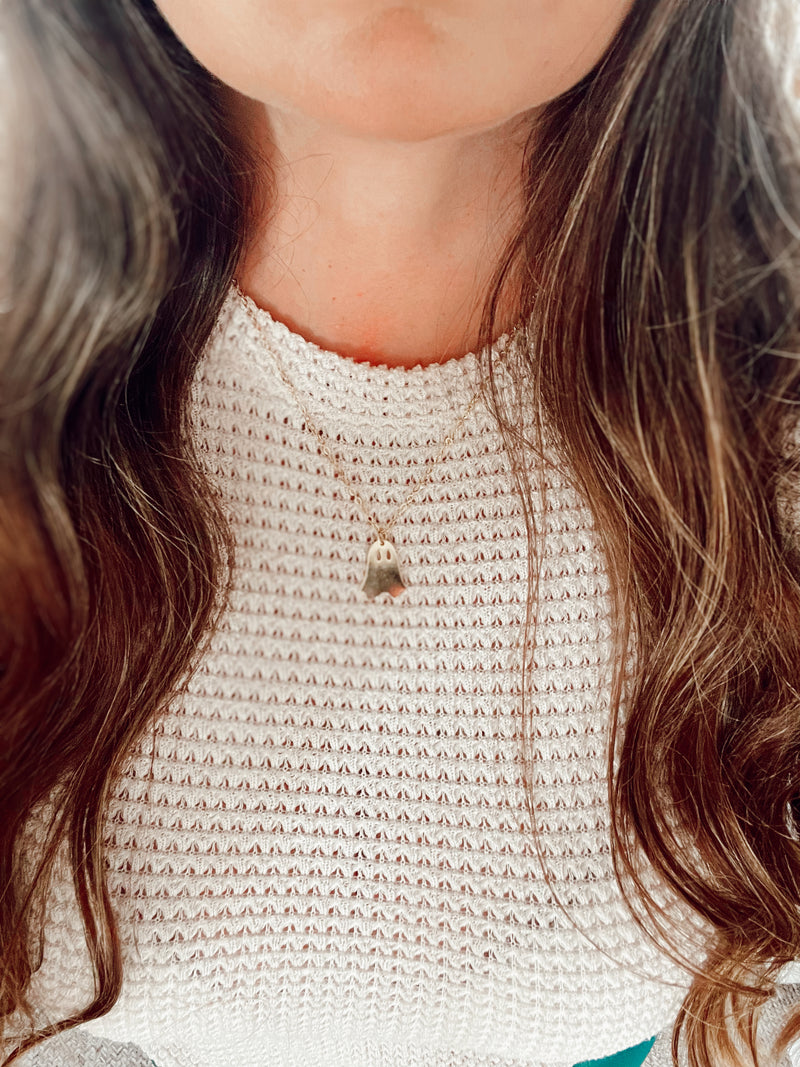 Dainty Gold Ghost necklace