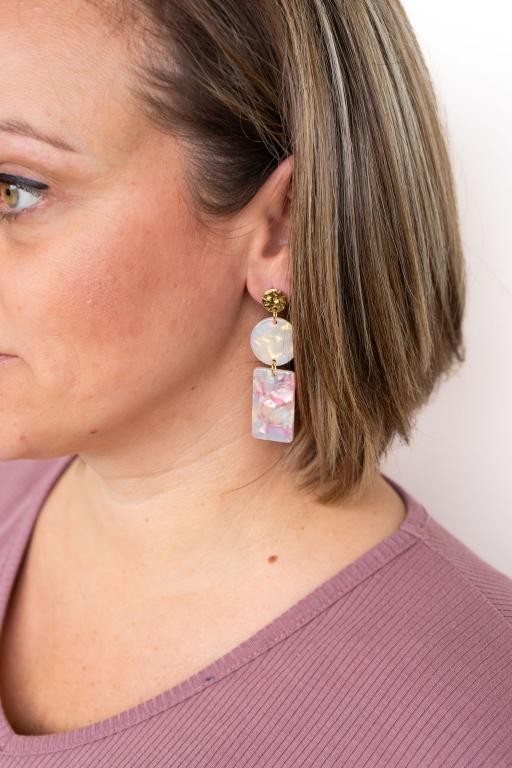 Nora Earrings - Iridescent Pastel