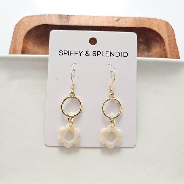 Poppy Earrings - Cream