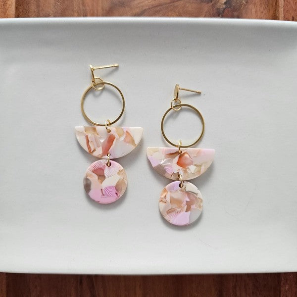 Wren Earrrings - Peachy Pink