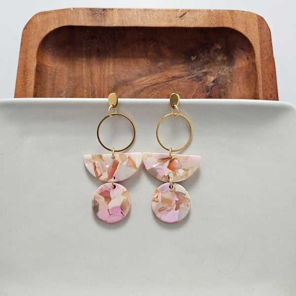 Wren Earrrings - Peachy Pink