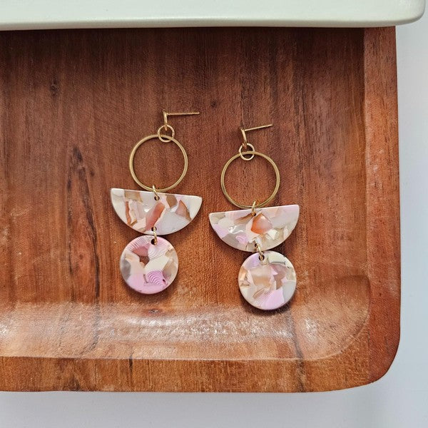 Wren Earrrings - Peachy Pink