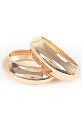 Polished 2 PC Hinged Bangle Set