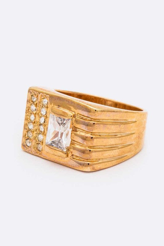 Crystal Square Fashion Ring