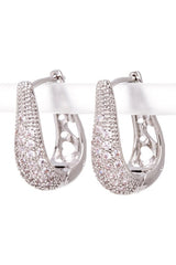 Micro Setting CZ Iconic Hoop Earrings