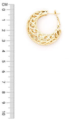 Swirly Vine Designed Casting Hoop Earrings