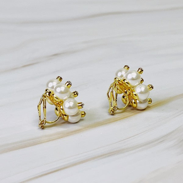 Pearl Blooming Stud Earrings