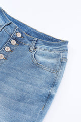 Blue Light Wash High Waisted Bell Bottom Jeans