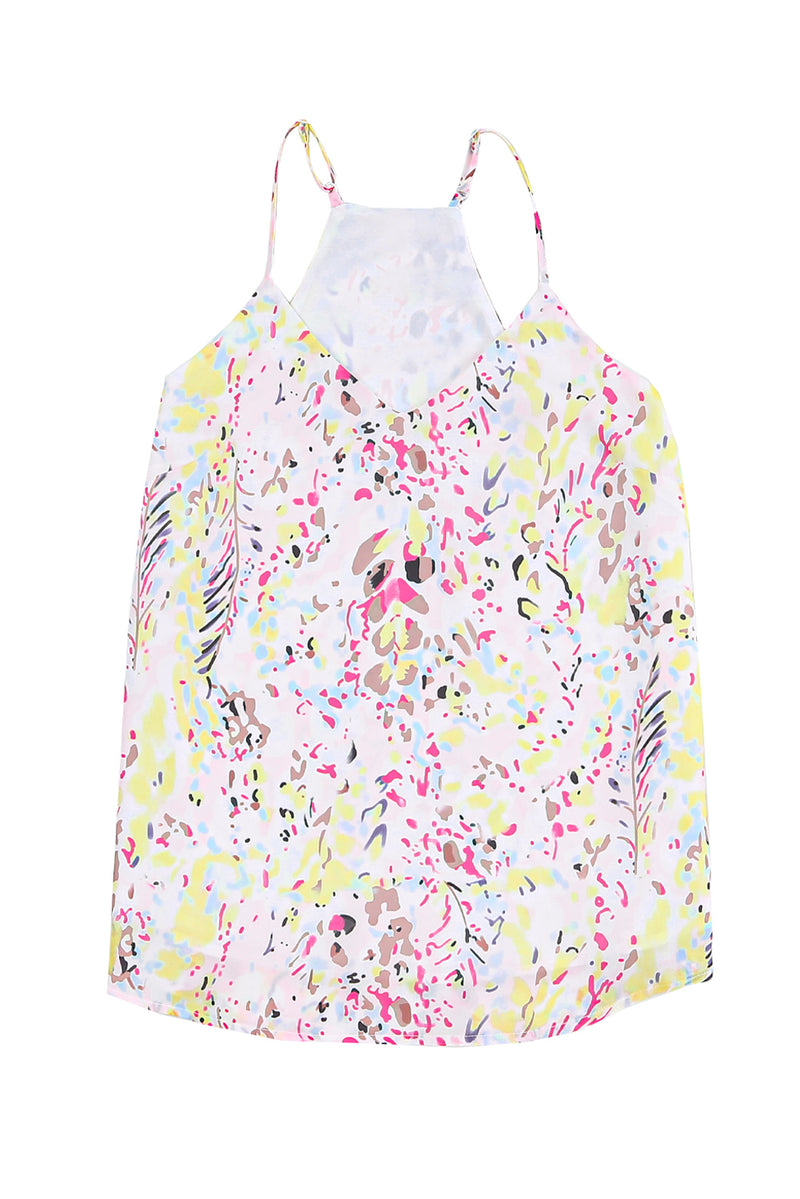 Multicolor Abstract Print Boho Spaghetti Strap Camisole