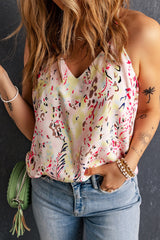 Multicolor Abstract Print Boho Spaghetti Strap Camisole