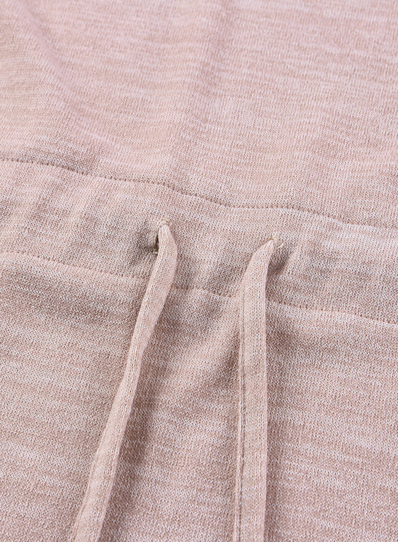 Pink Tunic Back Pockets Open Front Cardigan