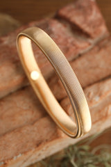 Gold Stretchy Metal Wide Bangle