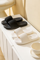 White Textured Soft EVA Home Slippers