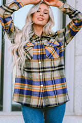 Flannel Button Up Long Sleeve Pink Plaid Shacket