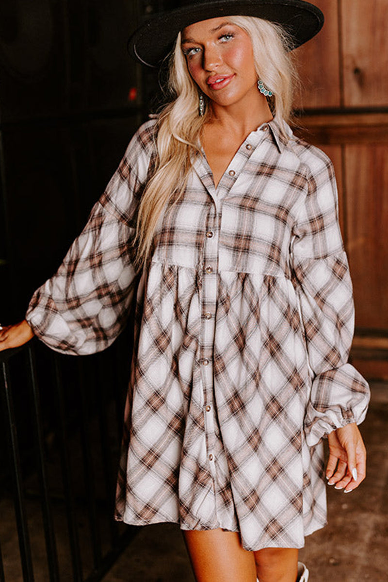 Plaid flowy dress best sale