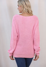 V-Neck Drop Shoulder Sweater