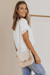 White Swiss Dot Jacquard Summer Top