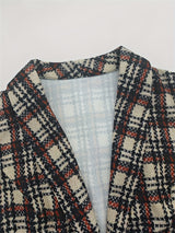 Plaid Button Up Collared Neck Vest