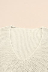 V-Neck Drop Shoulder Sweater