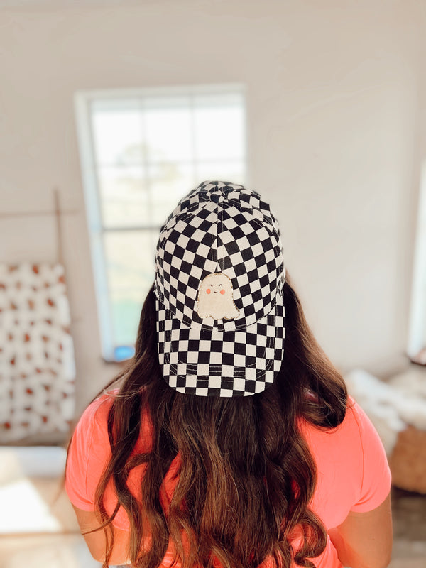 Adorable Ghost checker hat