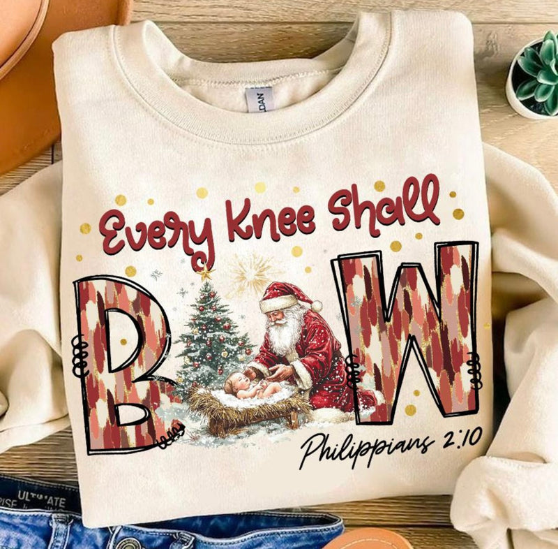 Every Knee shall Bow baby Jesus sweatshirt