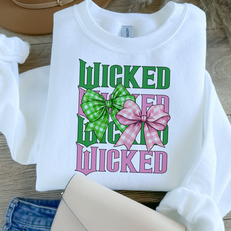 Wicked stacked bow sweatshirt