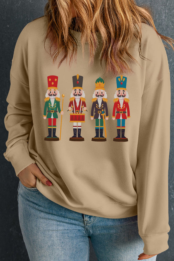 Racing Red Nutcracker Crewneck Plus Size Sweatshirt