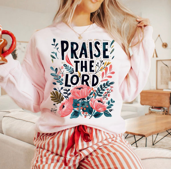 Praise the Lord baby pink (sweater/tee)
