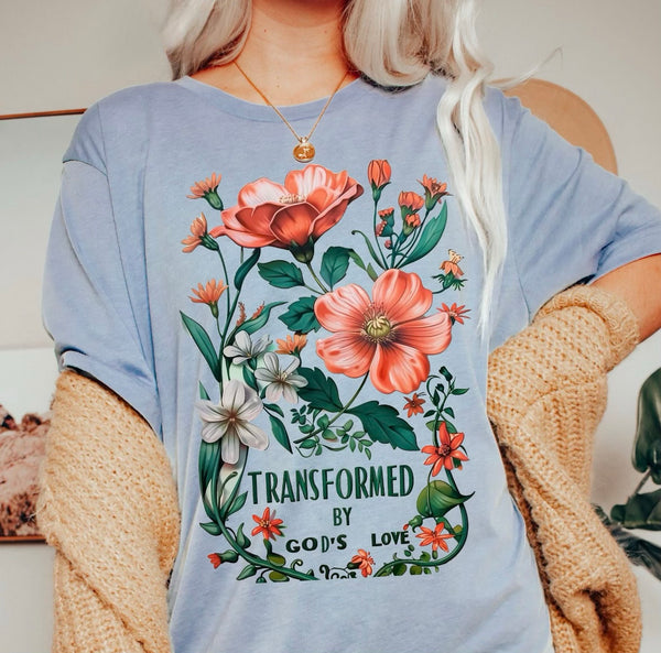 Transformed by Gods love tee
