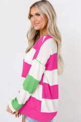 Light Pink Colorblock Drop Sleeve Top