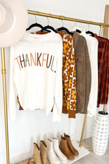 White Thankful Ivory Embroidered Sweater