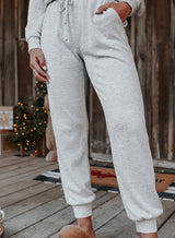 Grey Long Sleeve Pullover & Jogger Pants Loungewear Set