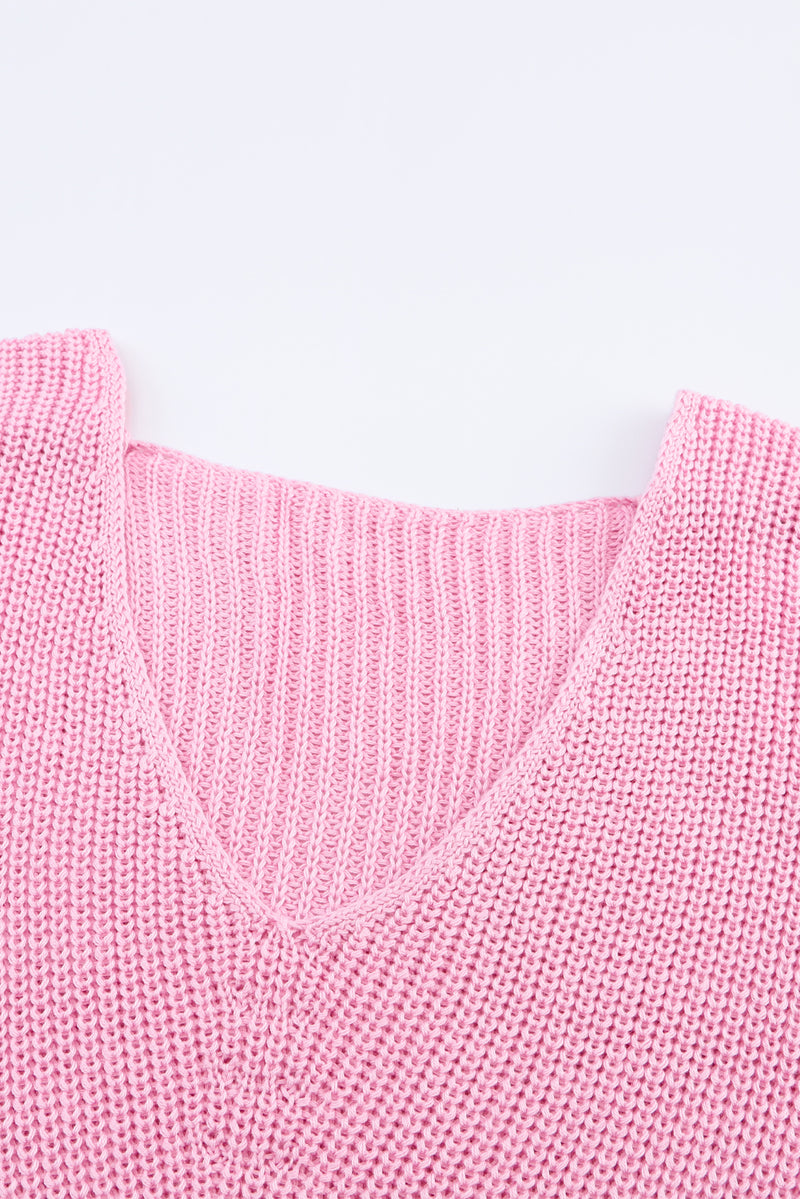 V-Neck Drop Shoulder Sweater