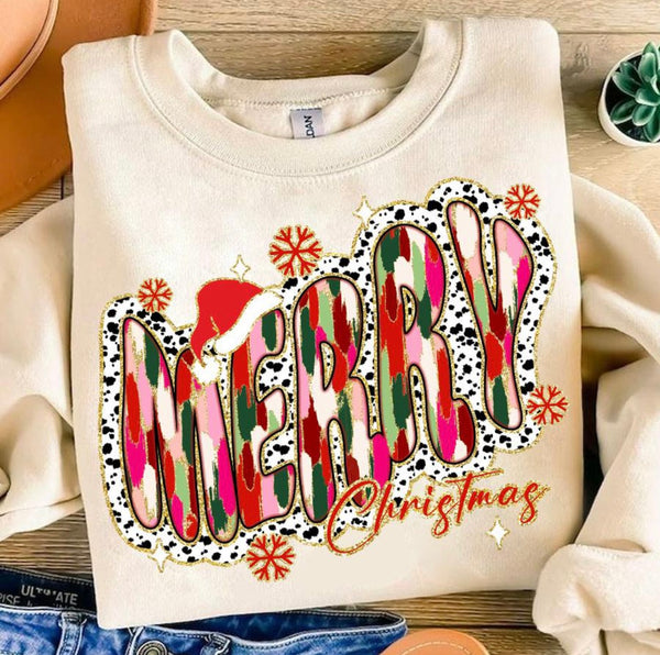 Colorful Merry Christmas sweatshirt